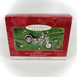 Hallmark Harley-Davidson Fat Boy Motorcycle Milestones 2000 Keepsakes Ornament